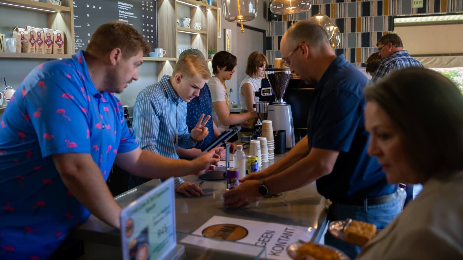 Die koffiewinkel op Collage se terrein